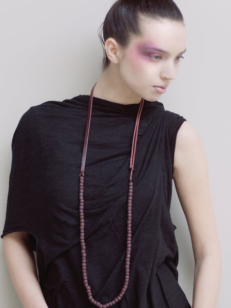 DESIGNS BY SONIA, SMALL OLD BEADS AND PREMIUM ITALIAN LEATHER