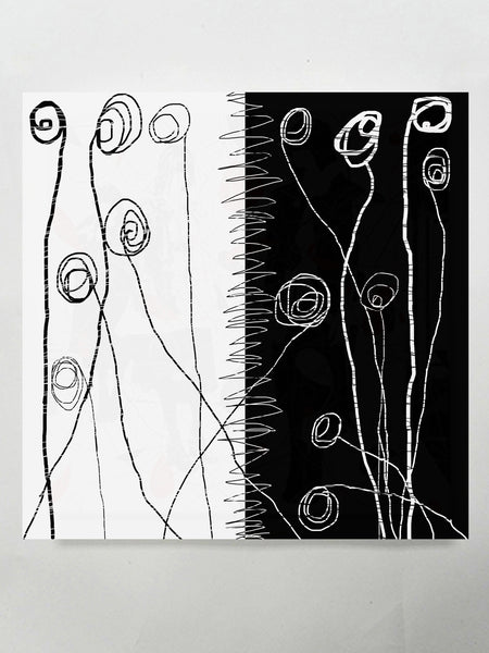 DESIGNS BY SONIA, CONCEPTUAL BLACK AND WHITE FLOWERS