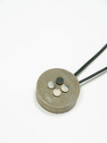 GREY, BLACK AND WHITE, DISTRESSED ART, NECKLACE, DESIGNS BY SONIA - Kapade Shop