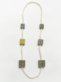 GREY AND YELLOW LONG NECKLACE, DESIGNS BY SONIA - Kapade Shop