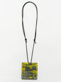 YELLOW, GREY AND, BLACK DISTRESSED ART, NECKLACE, DESIGNS BY SONIA - Kapade Shop