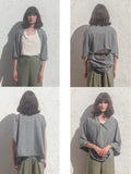 GREY MULTI FUNCTIONAL TOP, AVAILABLE IN PLAIN COLOURS. ELEMENTUM