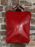 RED LEATHER BACKPACK, MUTSAERS