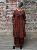 RED AND BLACK PLAID PANTS, WORLD OF CROW - Kapade Shop