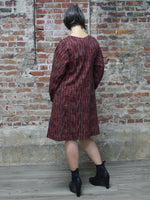 RED, BLACK AND WHITE LAID SHORT DRESS/TUNIC, WORLD OF CROW - Kapade Shop